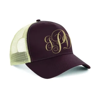 monogram trucker cap